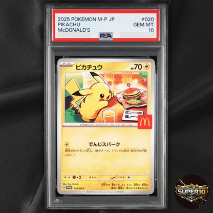 PSA 10 Set of 4 Pikachu 020/M-P  120/SV-P 197/SV-P 291/SV-P  McDonald's 2025