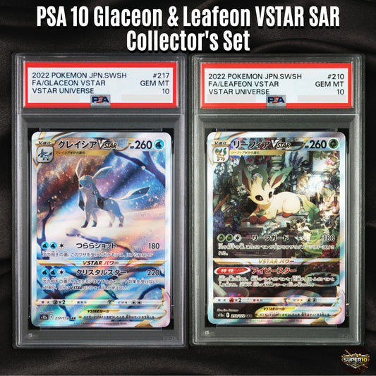 PSA 10 Pokemon Card VSTAR Universe Leafeon & Glaceon Set VSTAR SAR 210 217/172