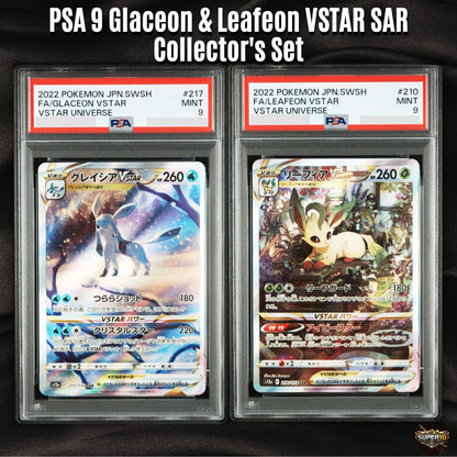 PSA 9 Pokemon Card VSTAR Universe Leafeon & Glaceon Set VSTAR SAR 210 217/172