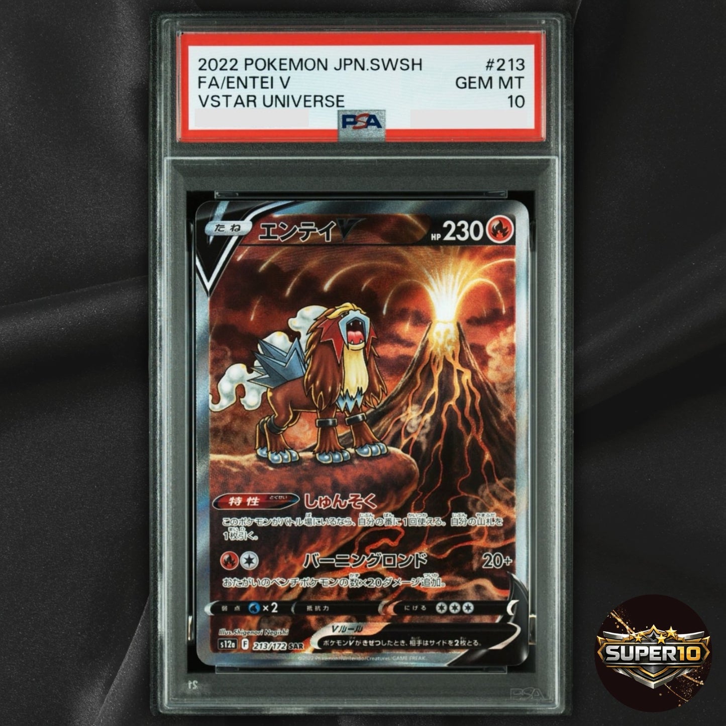 PSA 10 Entei Suicune Raikou V set of 3  VSTAR Universe SAR s12a Pokemon