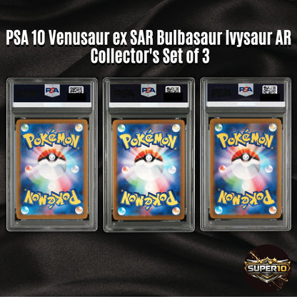 PSA 9 Venusaur ex SAR 200/165 Bulbasaur Ivysaur AR Set Pokemon Card 151 Japanese