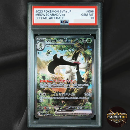 PSA 10 Meowscarada ex SAR + Floragato AR  + Sprigatito Evolution Set Pokémon