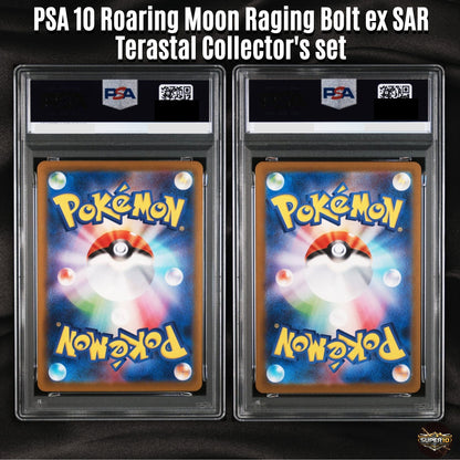 PSA 10 Roaring Moon Raging Bolt ex SAR Set Terastal sv8a Pokemon Card Japanese