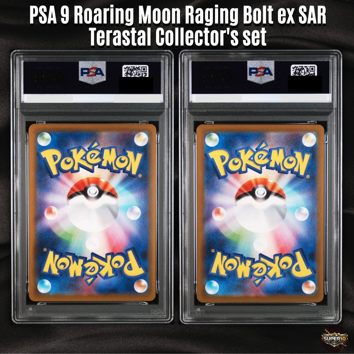 PSA 9 Roaring Moon Raging Bolt ex SAR Set Terastal sv8a Pokemon Card Japanese