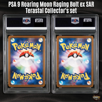 PSA 9 Roaring Moon Raging Bolt ex SAR Set Terastal sv8a Pokemon Card Japanese