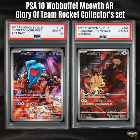 PSA 10 Wobbuffet Meowth AR Set 103 109/098 Glory Of Team Rocket Pokemon Japanese