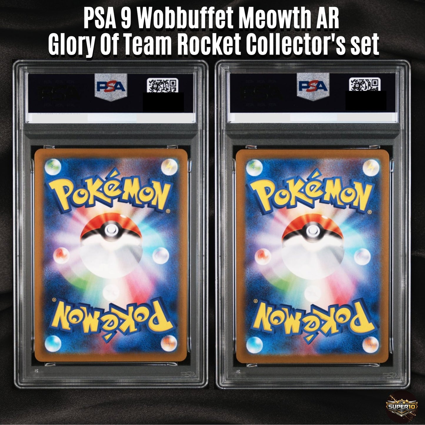 PSA 9 Wobbuffet Meowth AR Set 103 109/098 Glory Of Team Rocket Pokemon Japanese