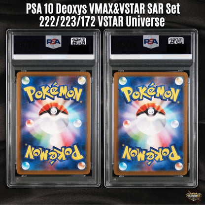 PSA 10 Deoxys VMAX&VSTAR SAR Set 222/223/172 S12a VSTAR Universe Pokemon Card