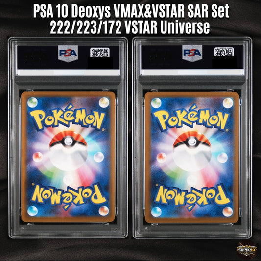 PSA 10 Deoxys VMAX&VSTAR SAR Set 222/223/172 S12a VSTAR Universe Pokemon Card