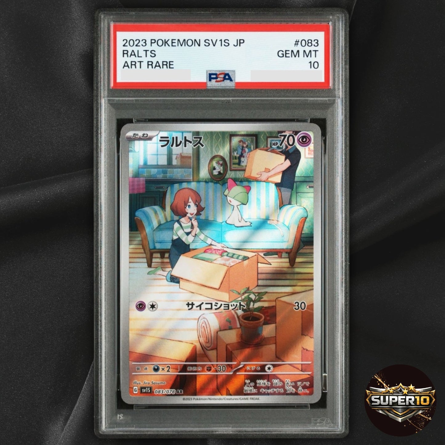 PSA 10 Ralts AR 083/078 SV1S Scarlet ex - Pokemon Card Japanese