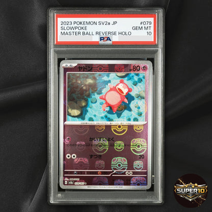 PSA 10 Slowpoke (Master Ball Foil) C 079/165 SV2a Pokémon Card 151