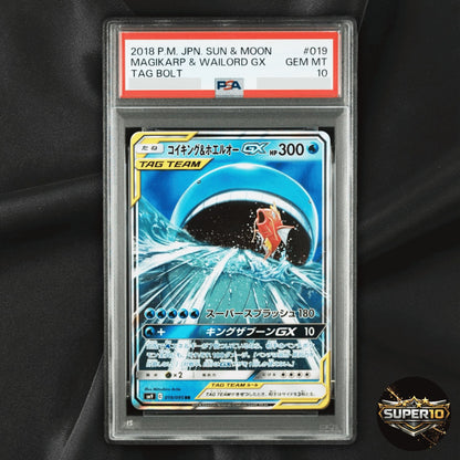 PSA 10  Magikarp & Wailord GX Pokemon Card Japanese 019/095