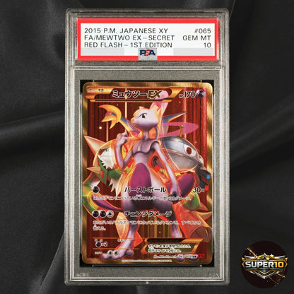 PSA 10 Mewtwo EX Secret 065/059 UR XY Red Flash Pokemon Card Japanese