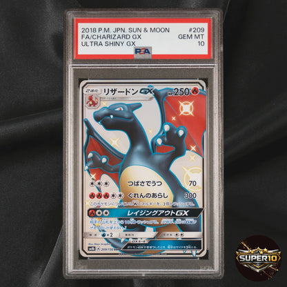 PSA 10 Pokémon Charizard GX SSR 209/150 SM8b Ultra Shiny Japanese