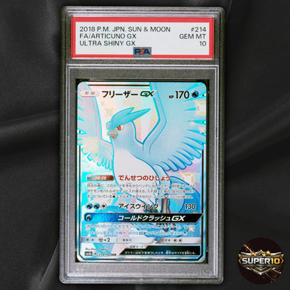 PSA 10 Pokemon Japanese Articuno GX SSR FA Ultra Shiny sm8b 214/150