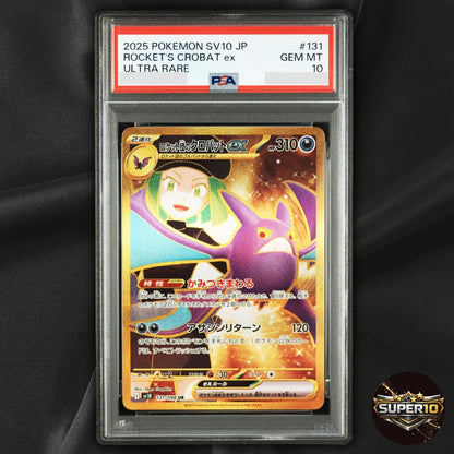 PSA 10 Team Rocket's Crobat ex 131/098 UR Gold SV10 Japanese