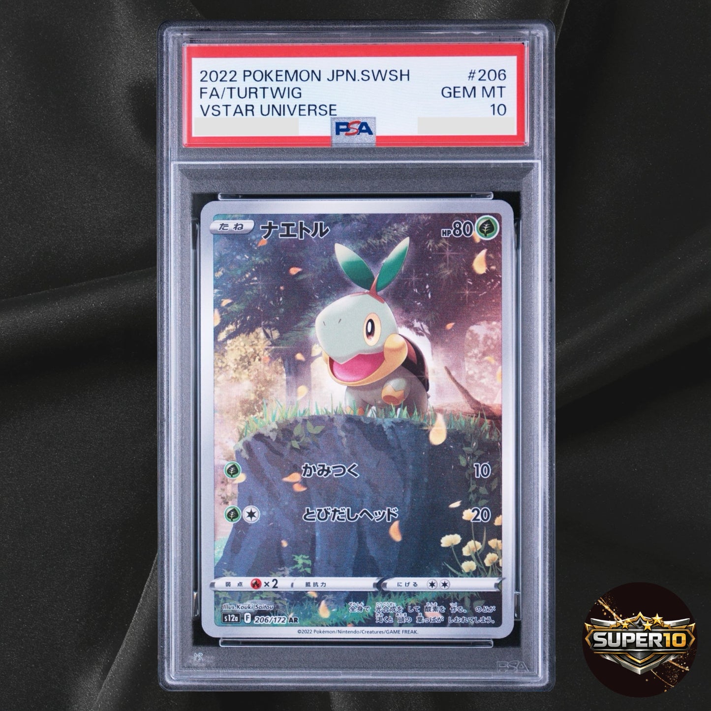 PSA 10 Turtwig AR 206/172 S12a VSTAR Universe Pokemon Card Japanese