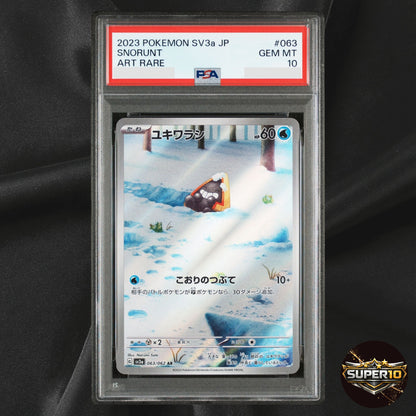 PSA 10 Pokemon Snorunt AR 063/062 sv3a Raging Surf Japanese