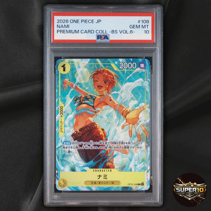 PSA 10 Nami R OP15-108 Adventure of God's Island One Piece Card