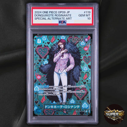 PSA 10 Donquixote Rosinante SEC SP OP04 119 One Piece Card Japanese