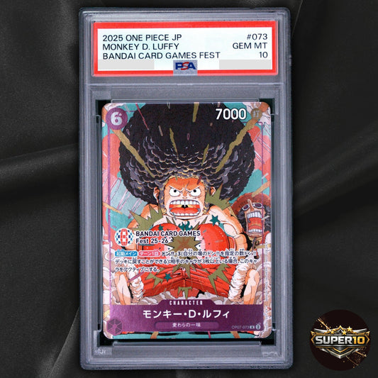 PSA 10 Monkey.D.Luffy OP07-073 One Piece Promo Japanese